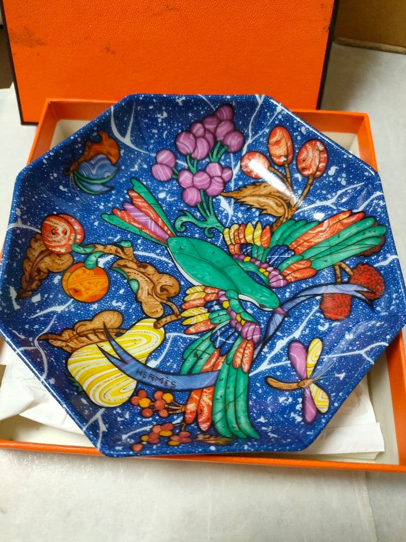 HERMESエルメス　ピエールドリアン　エドキシダン　美品　八角皿