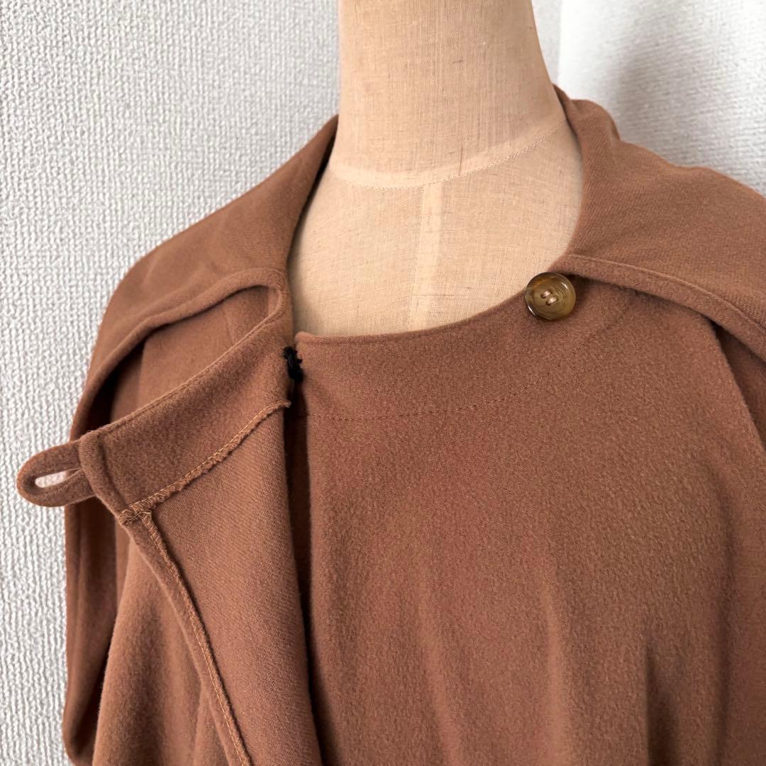 アイルランド製【MOLINA】カシミヤ混ウールケープ