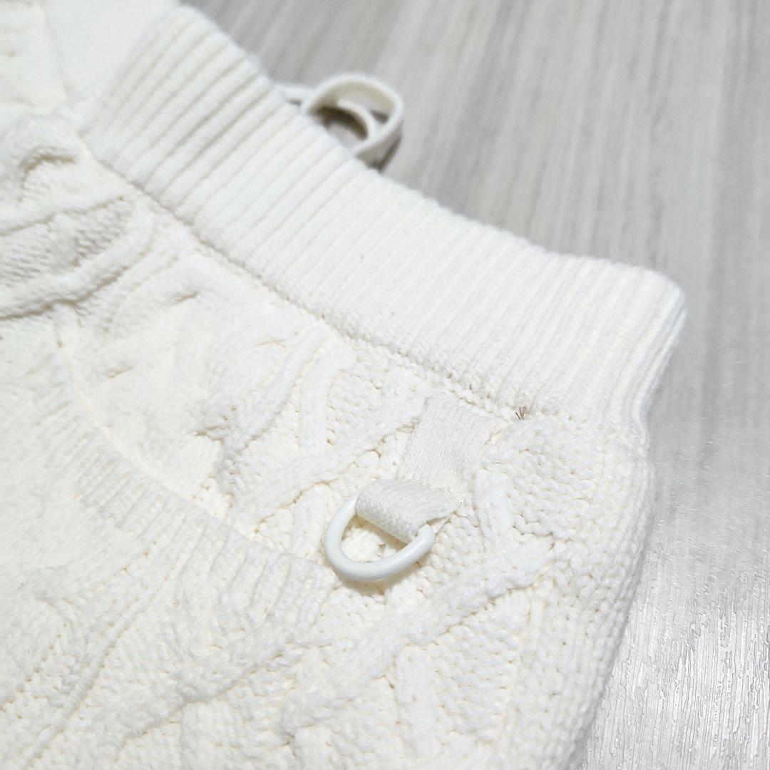 新品☆sandie☆ゴルフ2点セットショートパンツ防風 発熱リブニット M 紺白