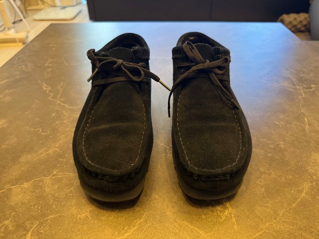 CLARKS 黒スエード ゴアテックス モカシンブーツ