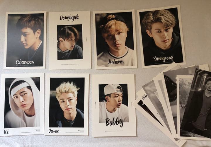 iKON 全員直筆サイン入り　デビューフルアルバム　写真、ポストカード付き