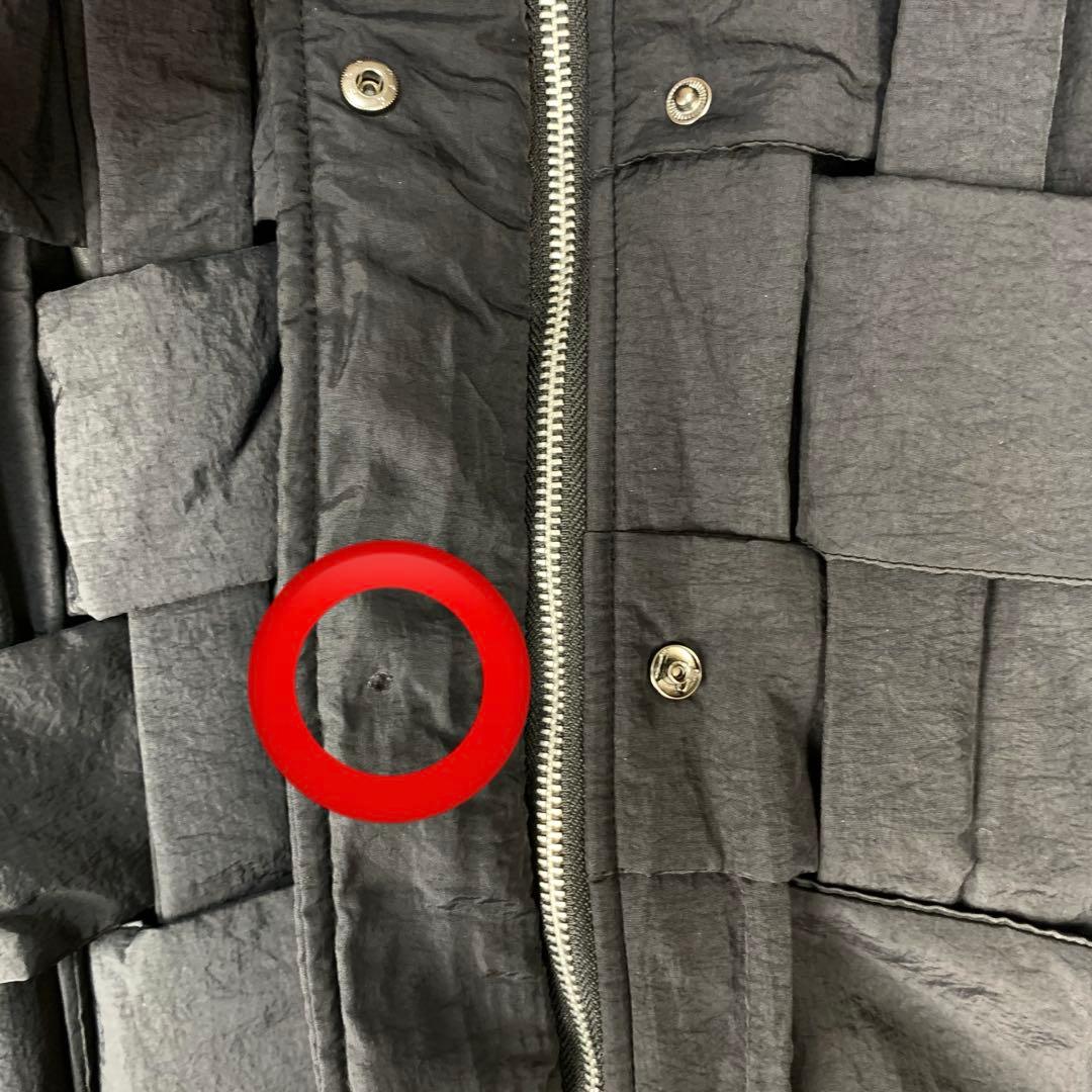 antiqua treecafe ダウン級ベスト 黒　ブロック編み　冬