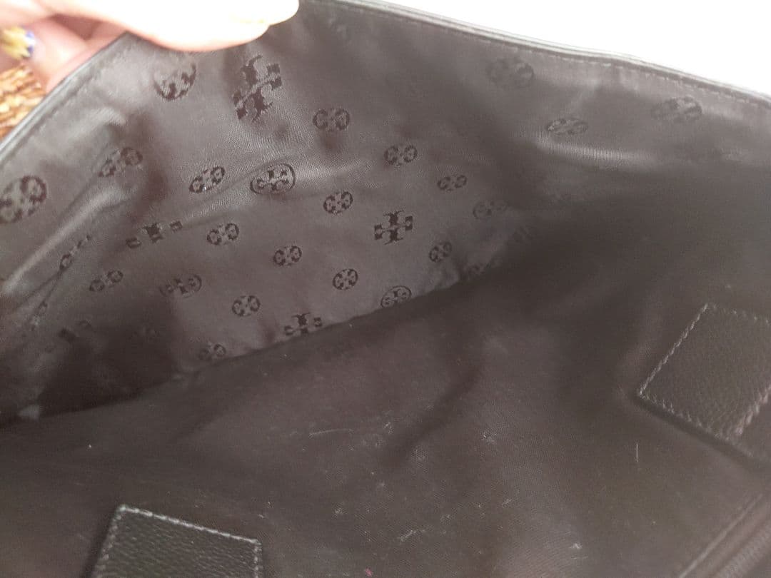 ナディア Tory Burch レザートートバッグ 黒 希少 保管袋 美品
