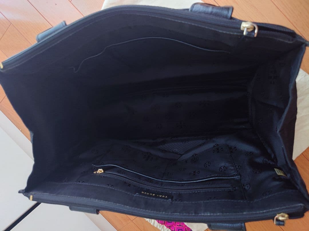 ナディア Tory Burch レザートートバッグ 黒 希少 保管袋 美品