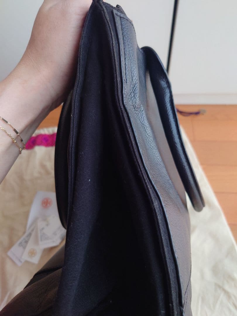 ナディア Tory Burch レザートートバッグ 黒 希少 保管袋 美品