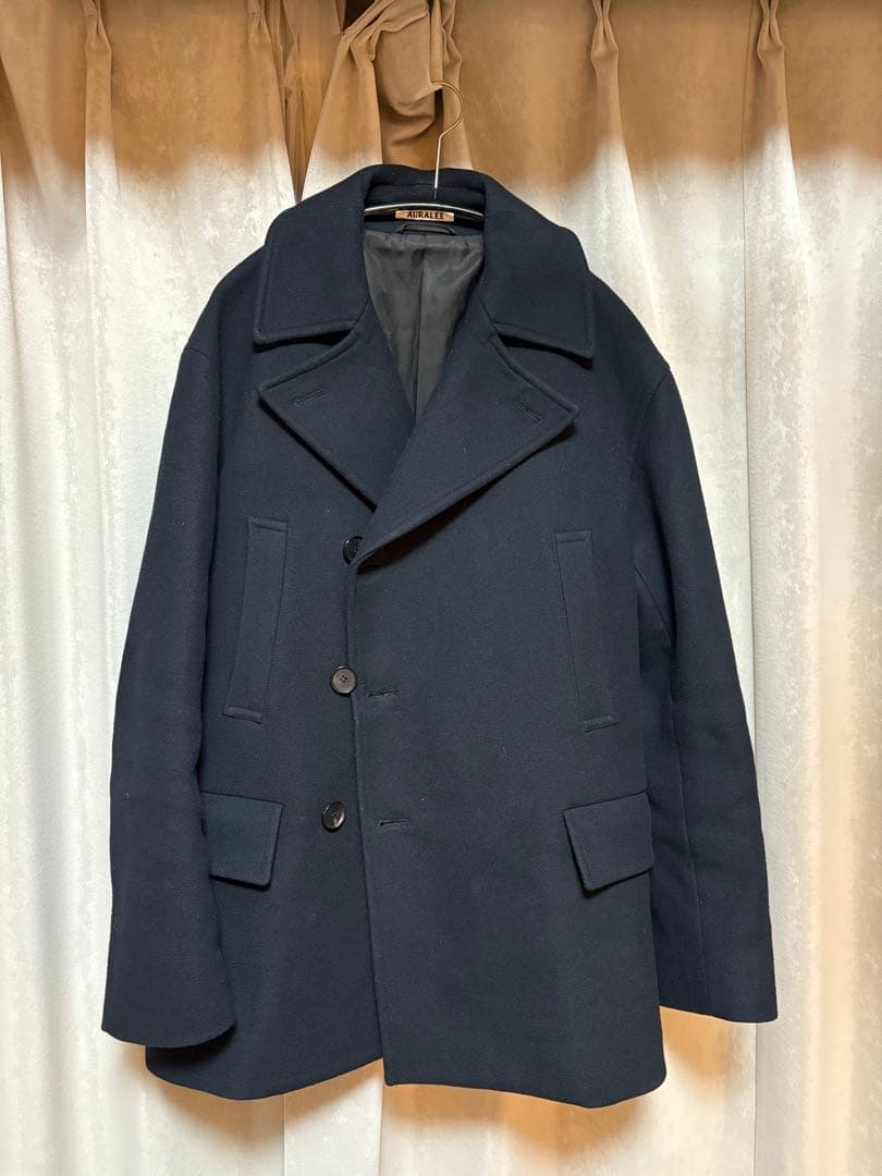 AURALEE MELTON HALF COAT+リブニット セット
