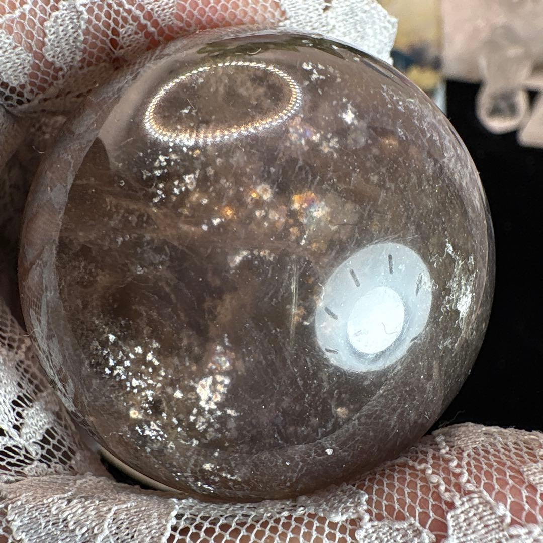 マイカインフローライトスフィア♡ラビットヘアーパイライト共生No.2503