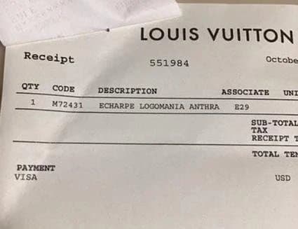 本日最終価格　LOUIS VUITTON　人気ロゴマニア マフラー