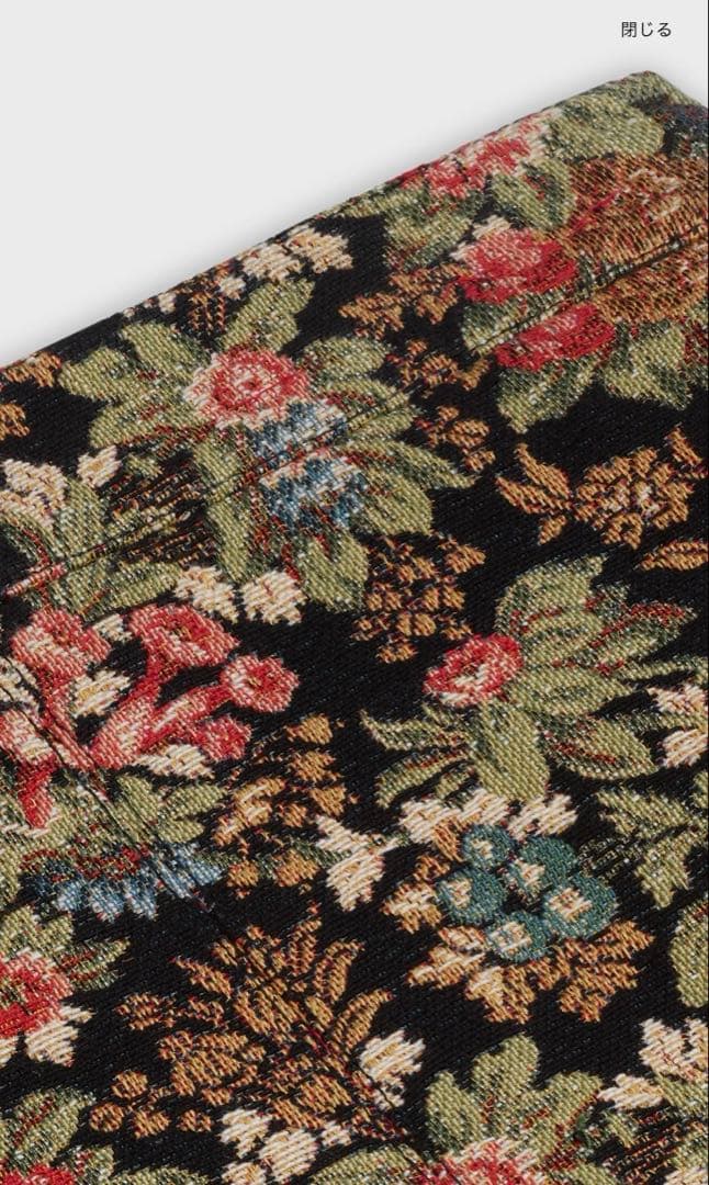 CELINE セリーヌ エディスリマン ボックスプリーツスカート 花柄