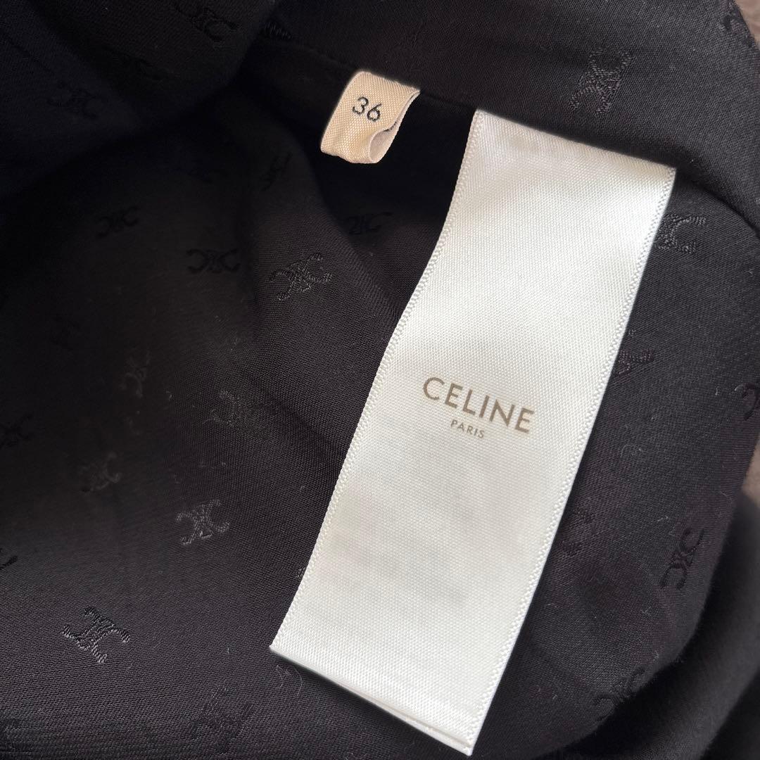 CELINE セリーヌ エディスリマン ボックスプリーツスカート 花柄