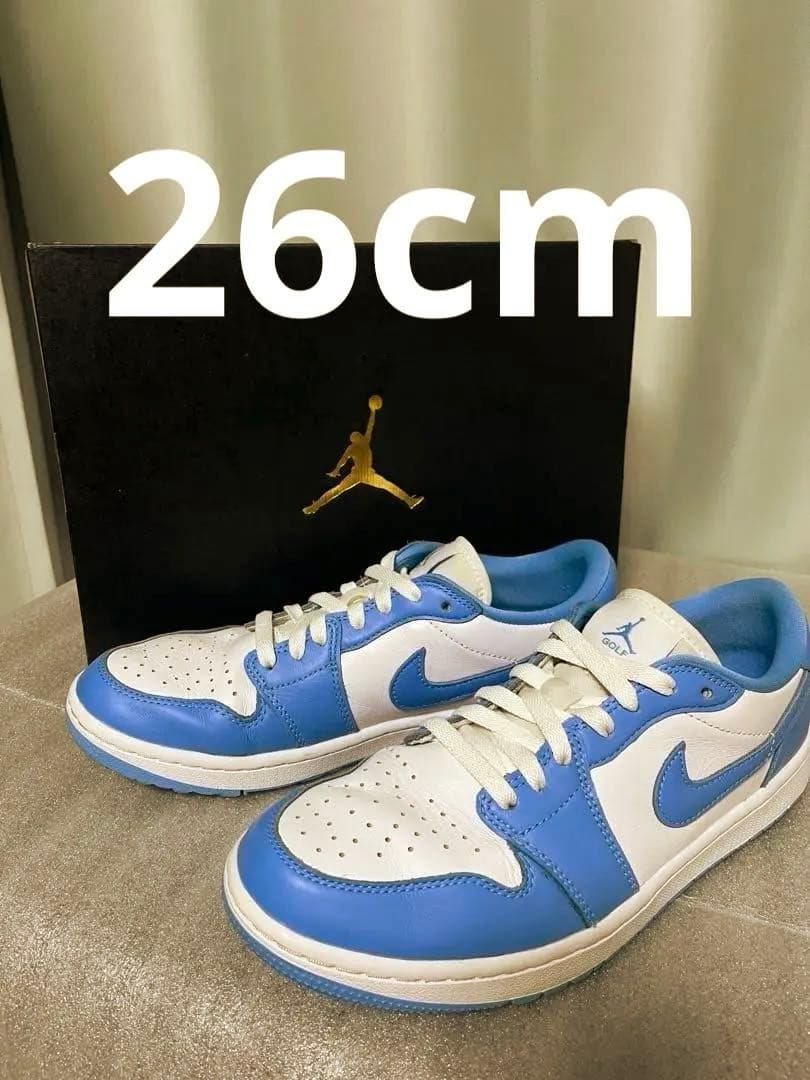 【美品】NIKE AIR JORDAN 1 LOW G ホワイト/ブルー