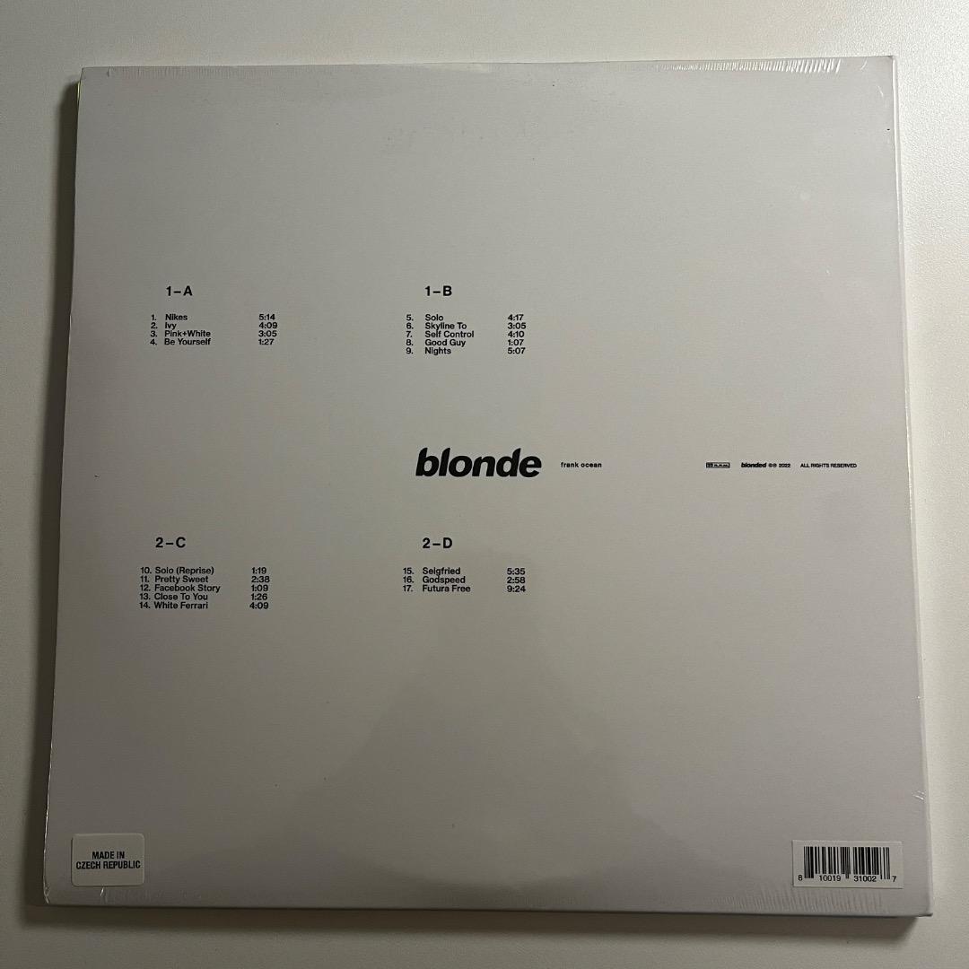 t*t様 Frank Ocean blonde レコード オフィシャル 2LP