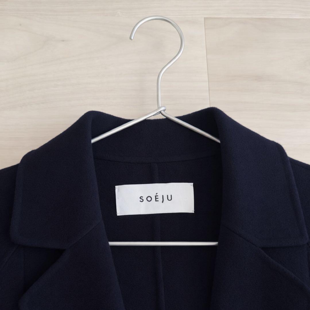【屋内試着のみ美品】SOÈJUウールリバーローブコート