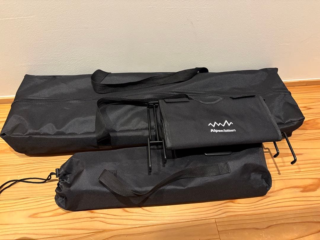 アルペン　IGTアルミテーブル88・延長パーツ・サイドボックス・ウッド天板２枚