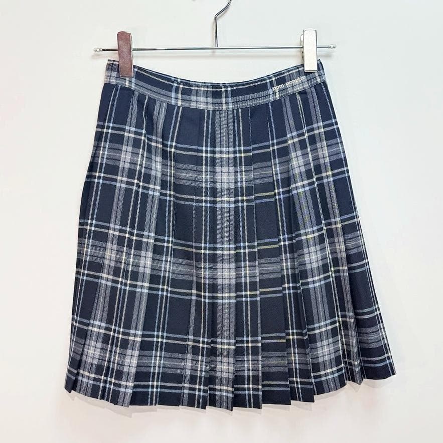 ポンポネット 卒服 スーツ 4点セット 150cm 紺チェック 美品 フォーマル