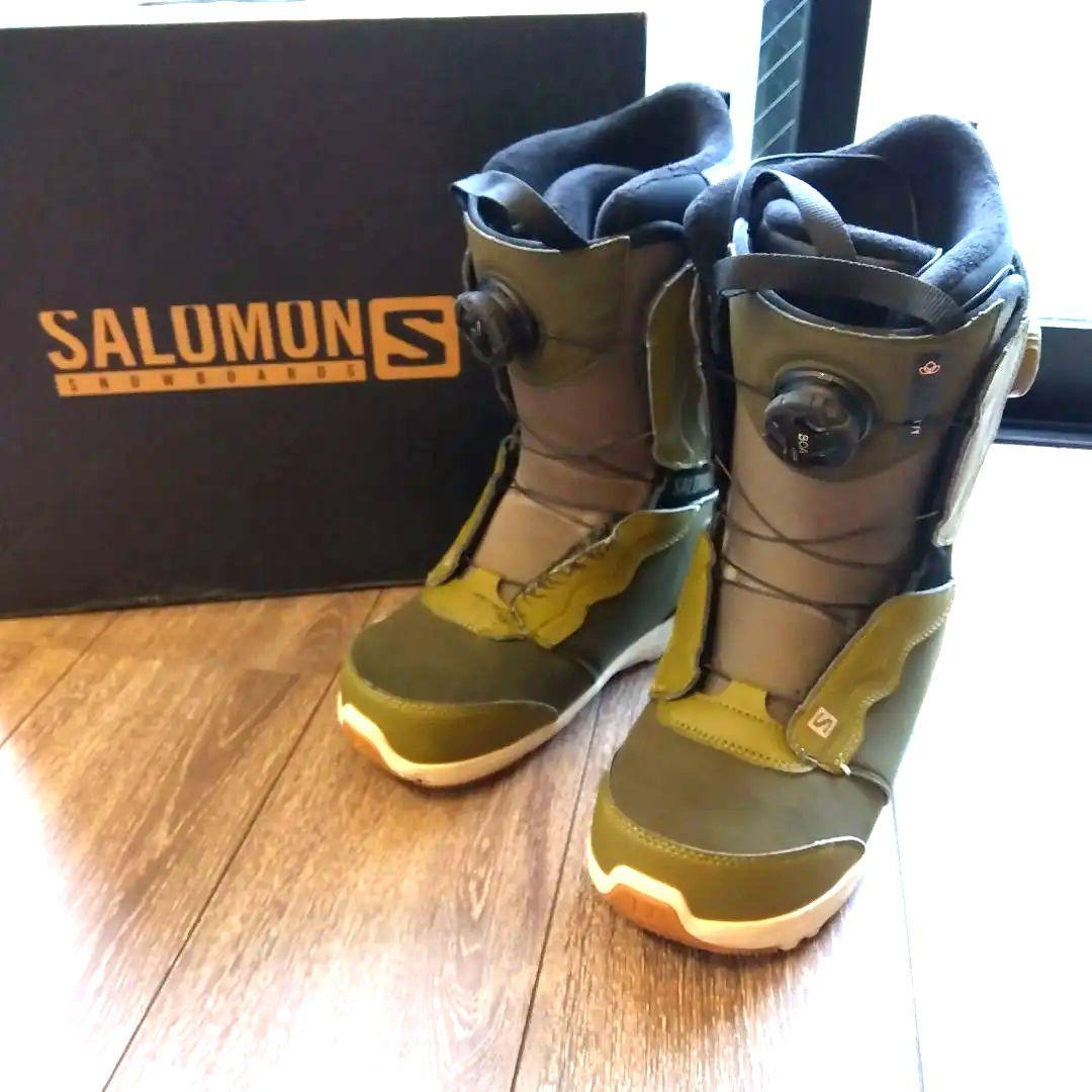 スノボー　ブーツ　カーキ色　SALOMON BOA SJ BOA 24.5cm