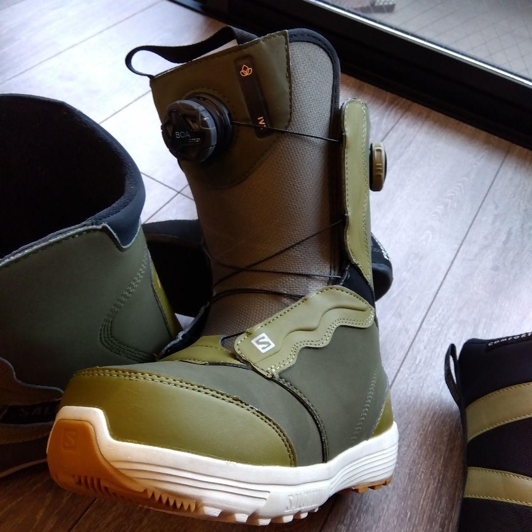 スノボー　ブーツ　カーキ色　SALOMON BOA SJ BOA 24.5cm