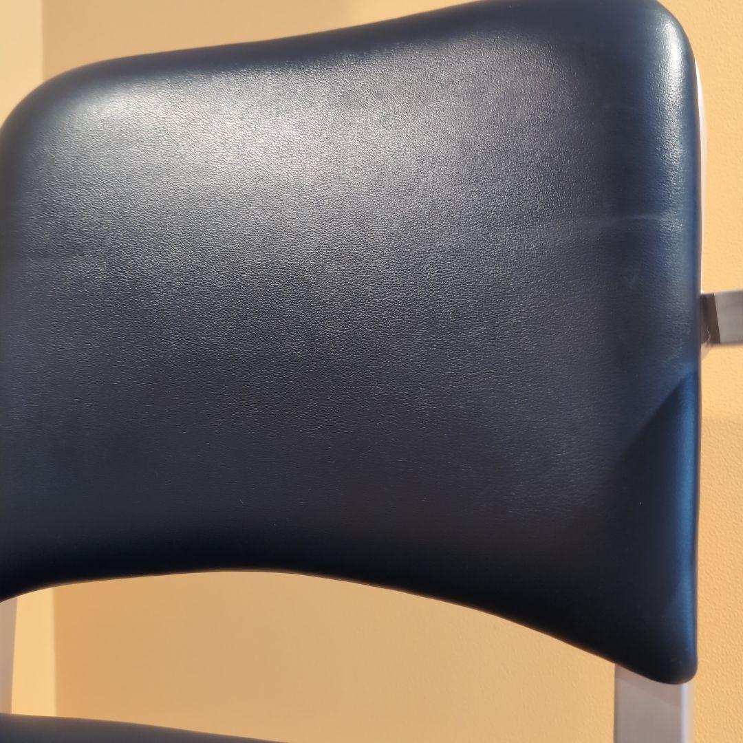 JM　①アメリカヴィンテージ　アルミ　NAVYアームチェア　エメコ4脚引取