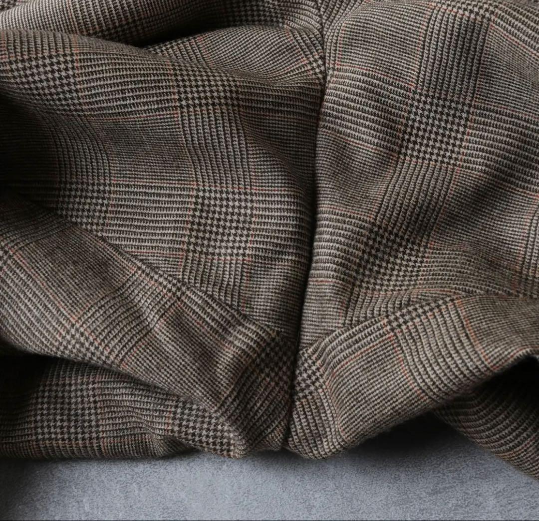 【カシミヤ混】ブルックスブラザーズ 2タック スラックス グレンチェック