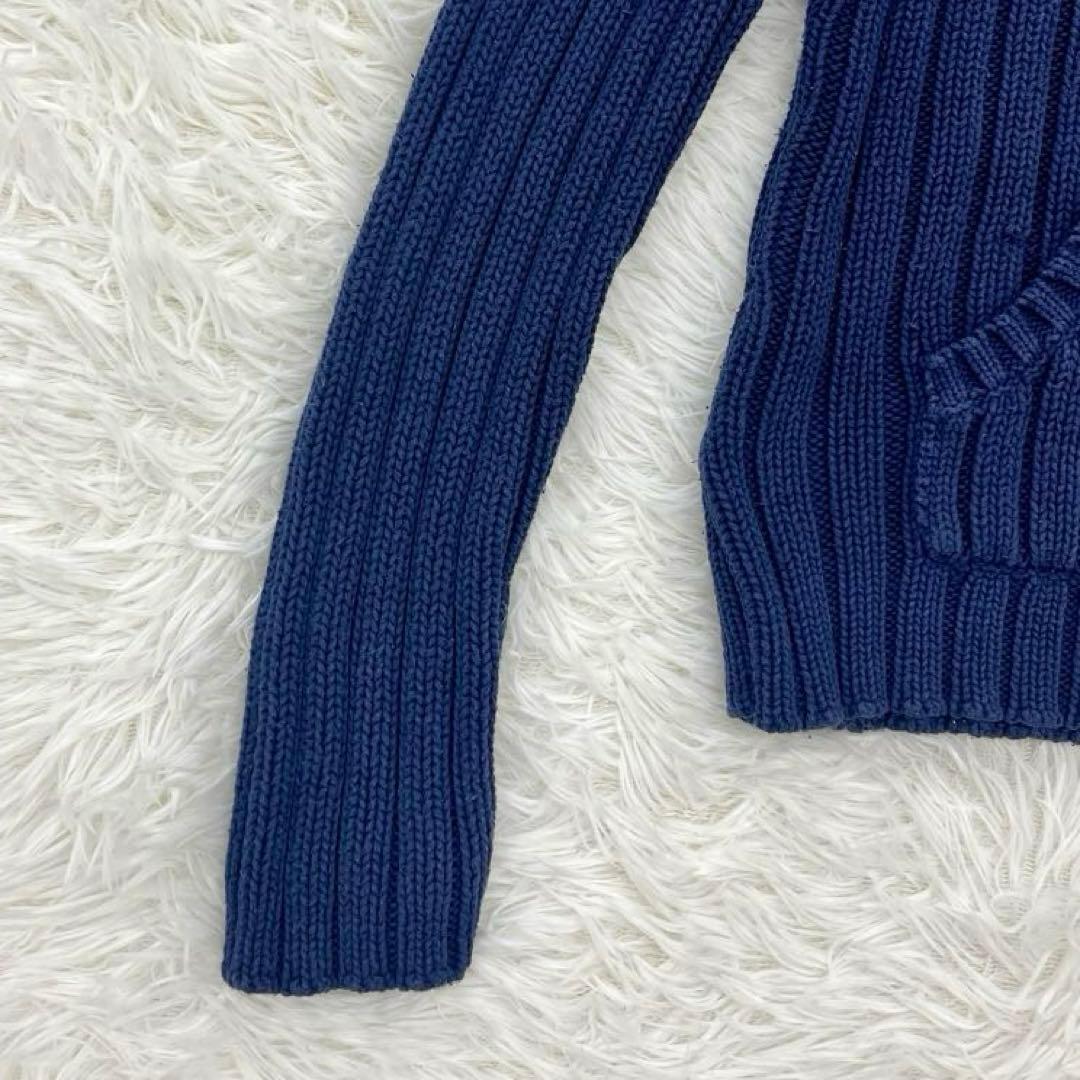 ラルフローレン・長袖ニットセーター・星条旗・ニットパーカー・リブ編み・M