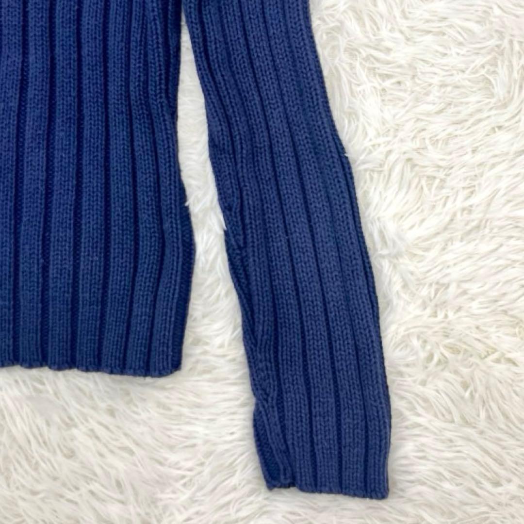 ラルフローレン・長袖ニットセーター・星条旗・ニットパーカー・リブ編み・M