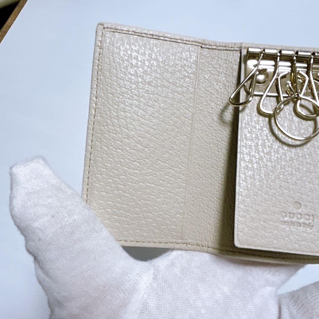 新品未使用✨GUCCI キーケース 6連 GG キャンバス ブラウン シマ