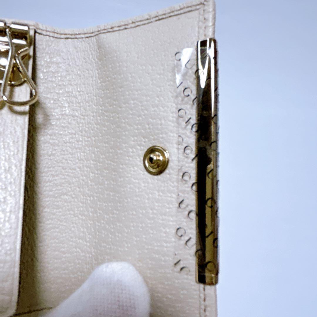 新品未使用✨GUCCI キーケース 6連 GG キャンバス ブラウン シマ