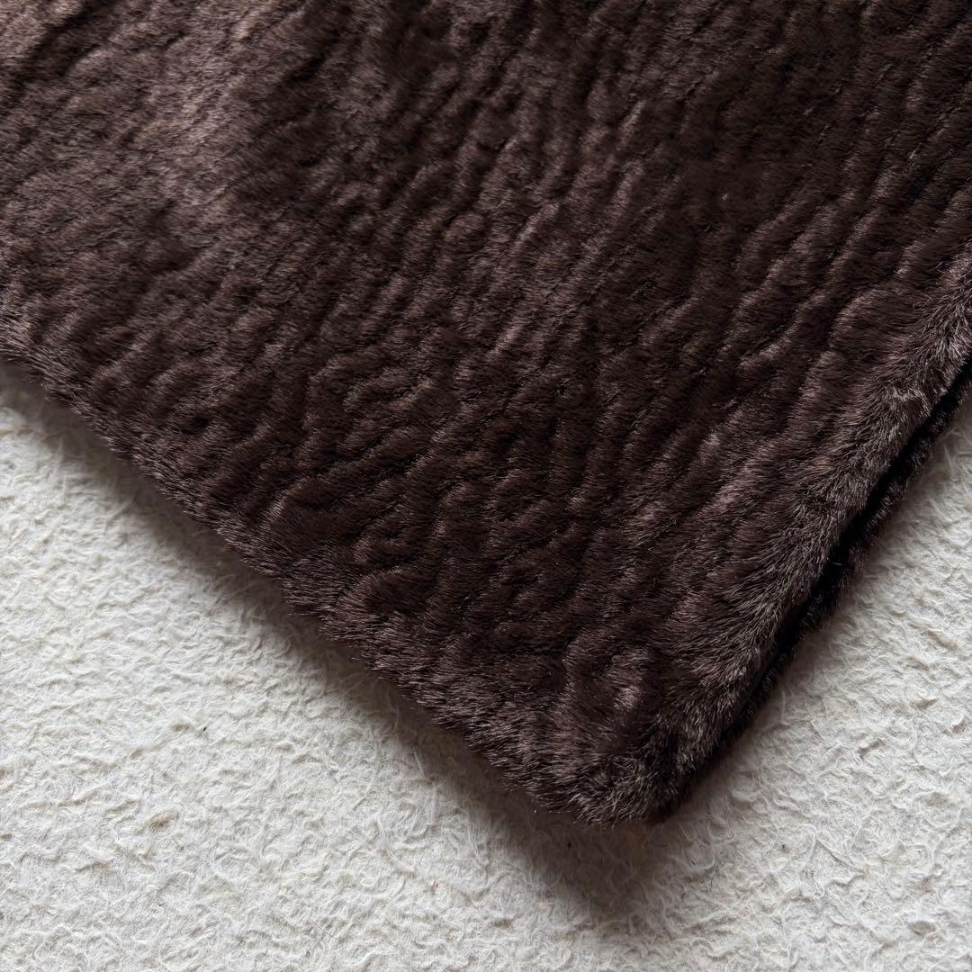 【90s】コムデギャルソン マフラー ストール フェイクファー ブラウン 激レア