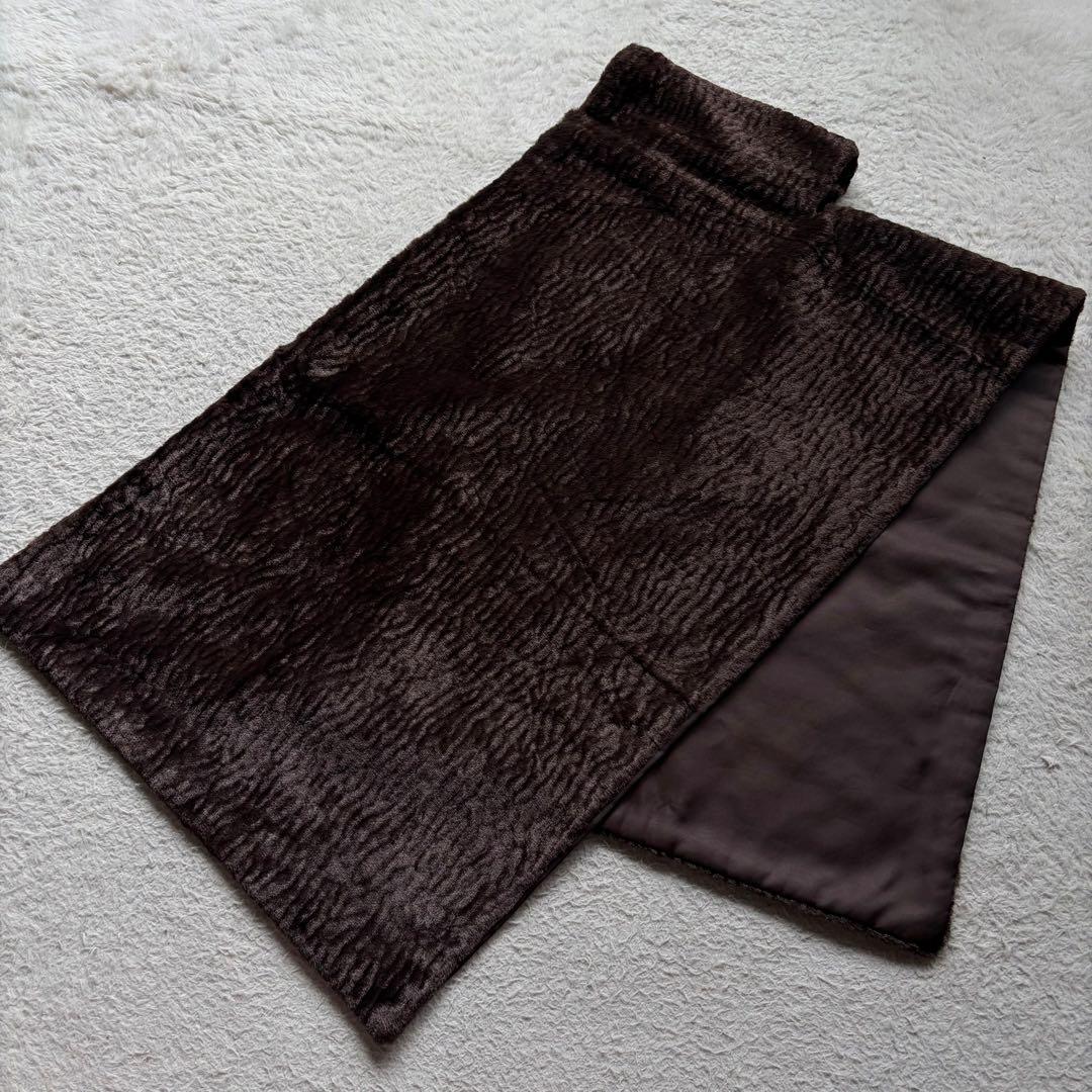 【90s】コムデギャルソン マフラー ストール フェイクファー ブラウン 激レア