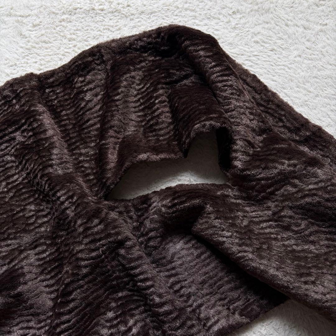 【90s】コムデギャルソン マフラー ストール フェイクファー ブラウン 激レア