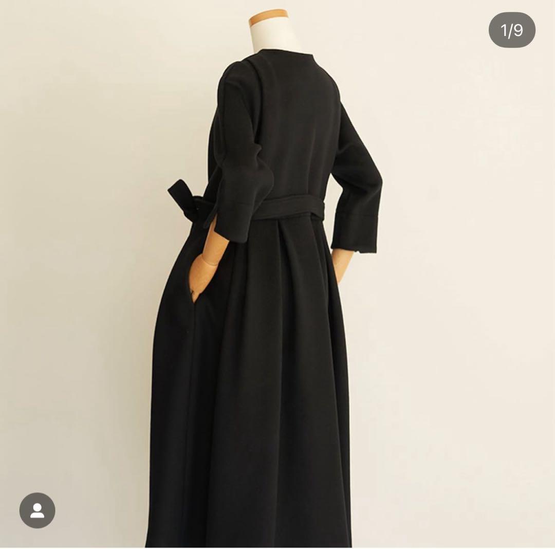 アトリエケイスズキ　UNIブラック ロングドレス