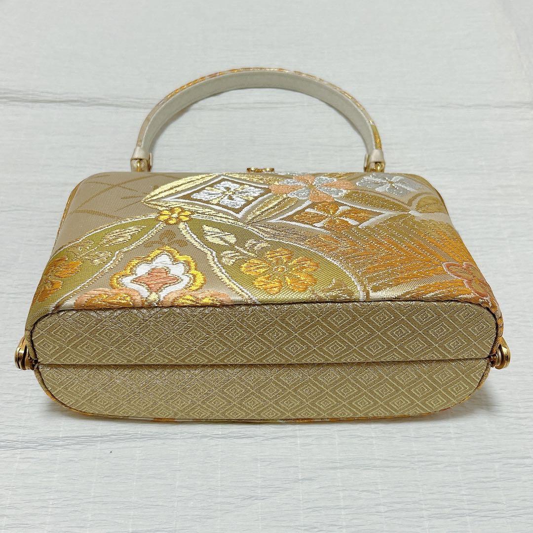 神田胡蝶　和装バッグ　草履　セット　L寸　フォーマル　振袖　成人式　正絹帯地