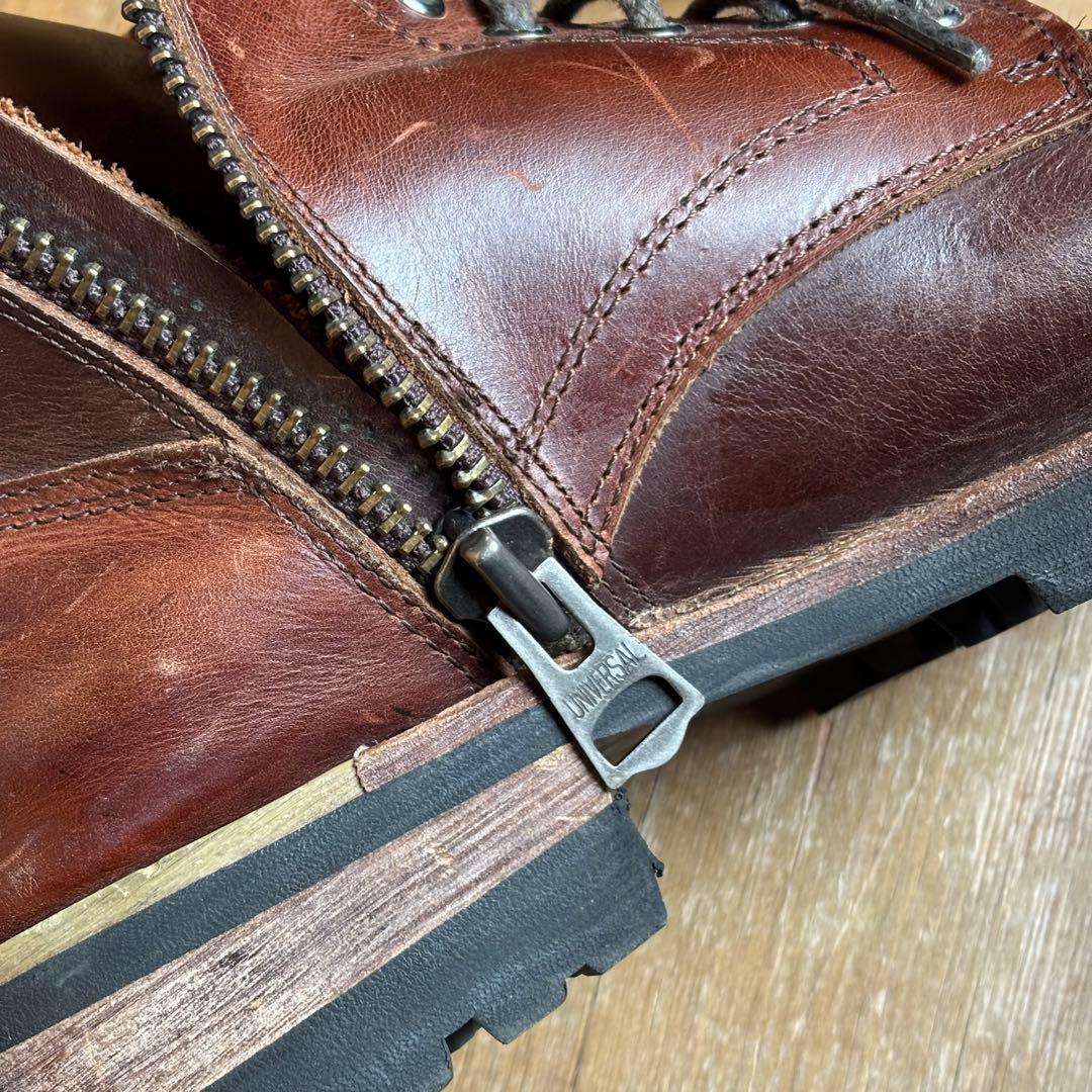 【極美品】スローウェアライオン×ジャックローズ　ワークブーツ　サイドジップ