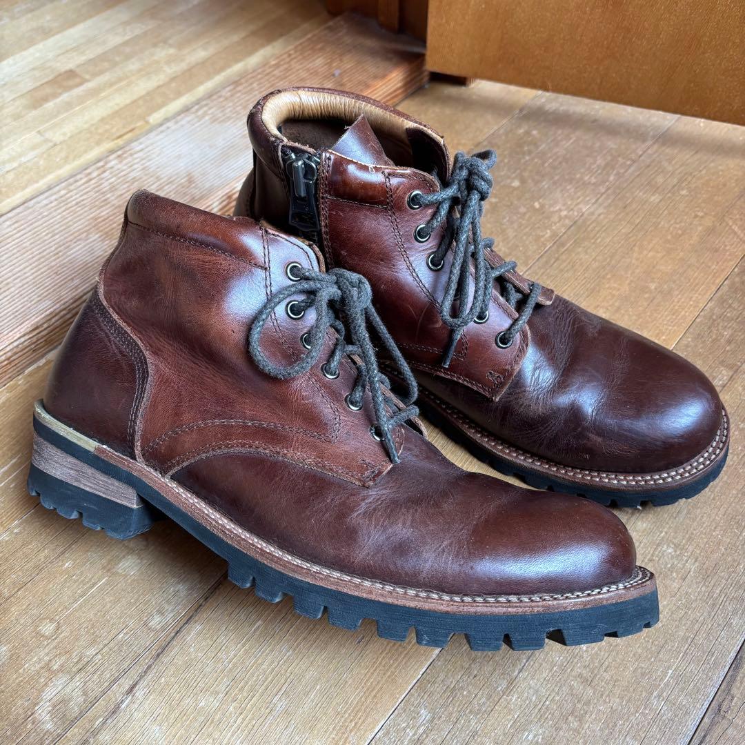 【極美品】スローウェアライオン×ジャックローズ　ワークブーツ　サイドジップ