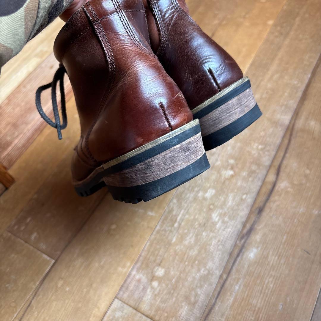 【極美品】スローウェアライオン×ジャックローズ　ワークブーツ　サイドジップ