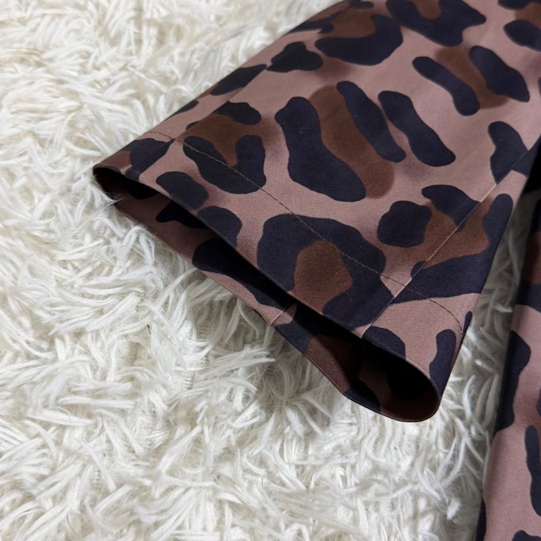 16063✨良品✨マッキントッシュ トレンチコート ロゴボタン レオパード柄