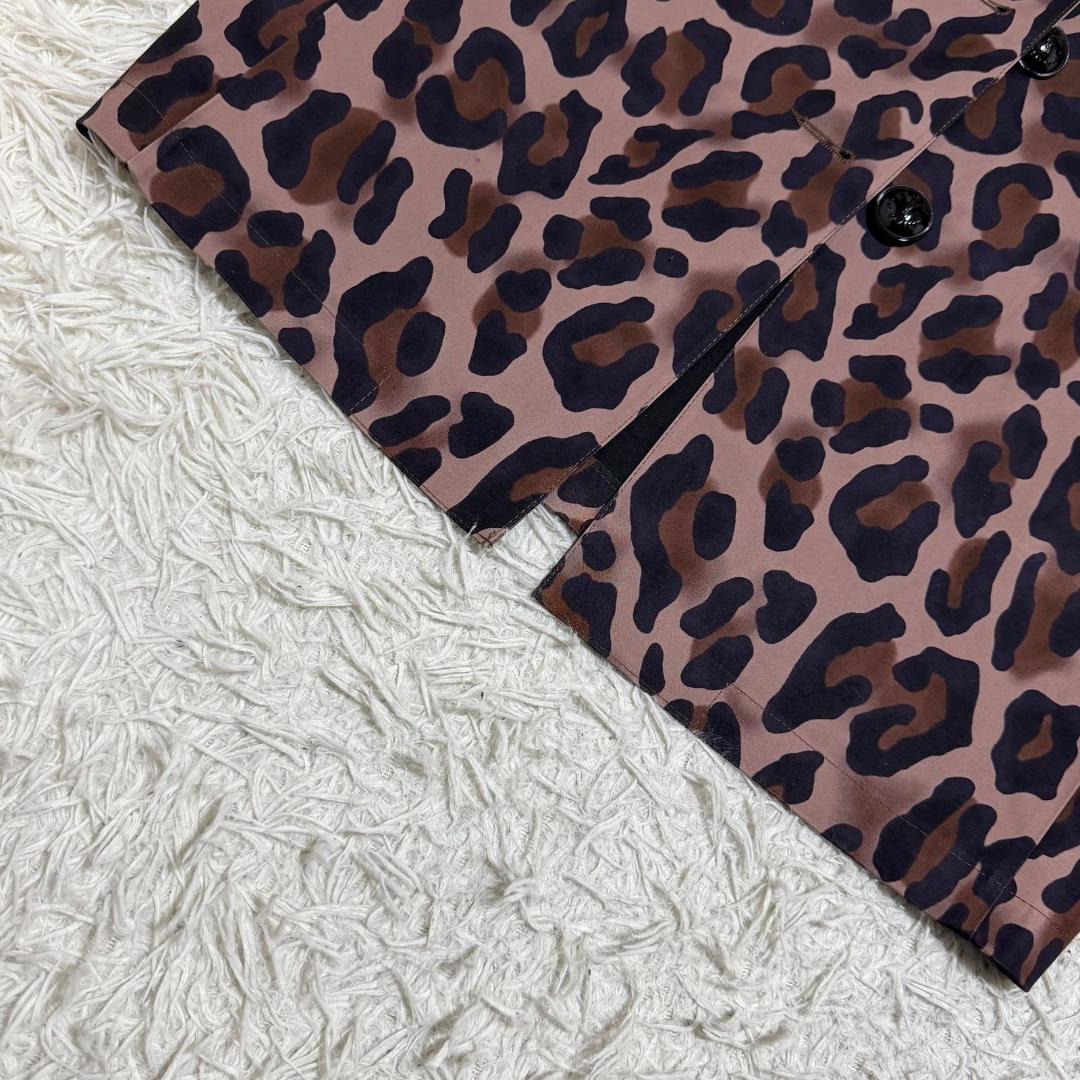 16063✨良品✨マッキントッシュ トレンチコート ロゴボタン レオパード柄