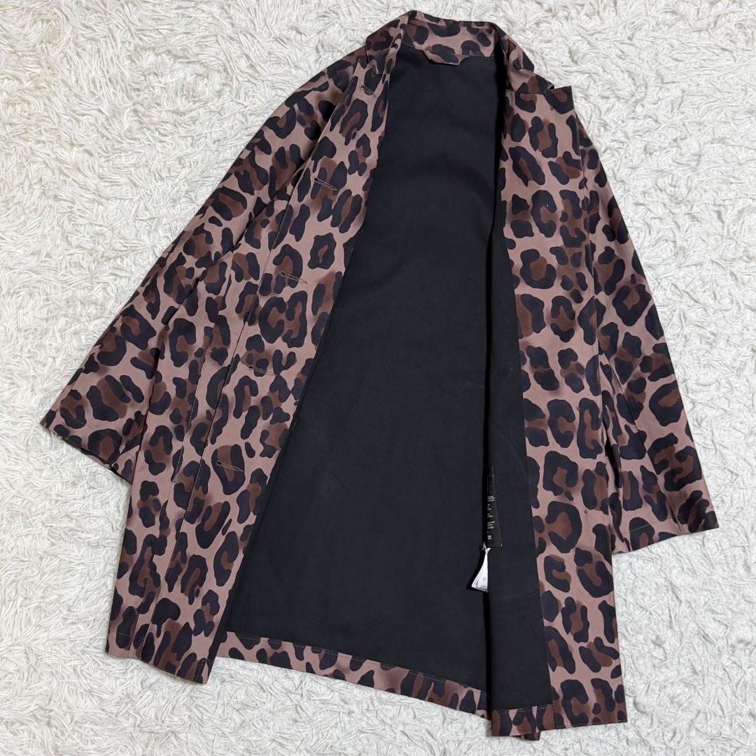 16063✨良品✨マッキントッシュ トレンチコート ロゴボタン レオパード柄