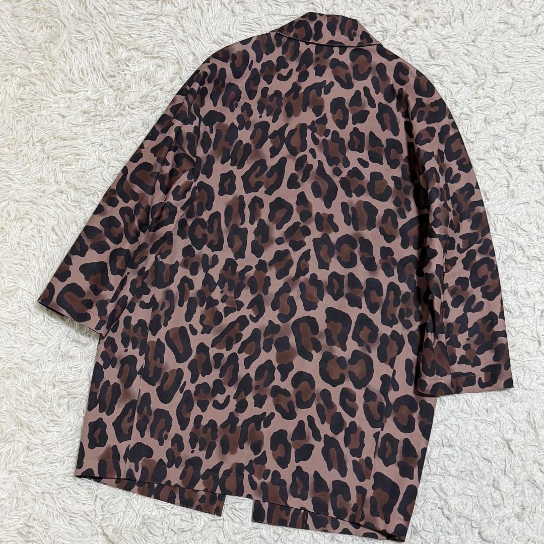 16063✨良品✨マッキントッシュ トレンチコート ロゴボタン レオパード柄