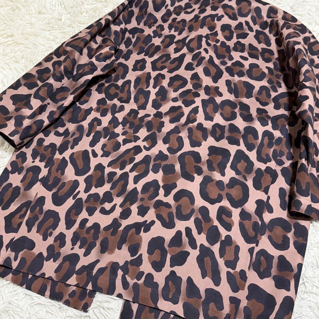 16063✨良品✨マッキントッシュ トレンチコート ロゴボタン レオパード柄