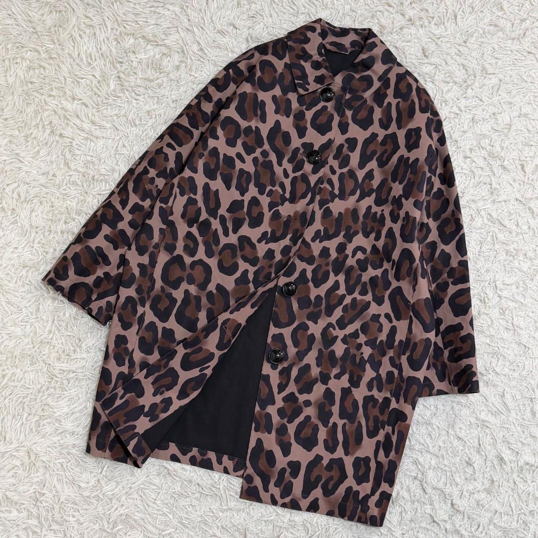 16063✨良品✨マッキントッシュ トレンチコート ロゴボタン レオパード柄