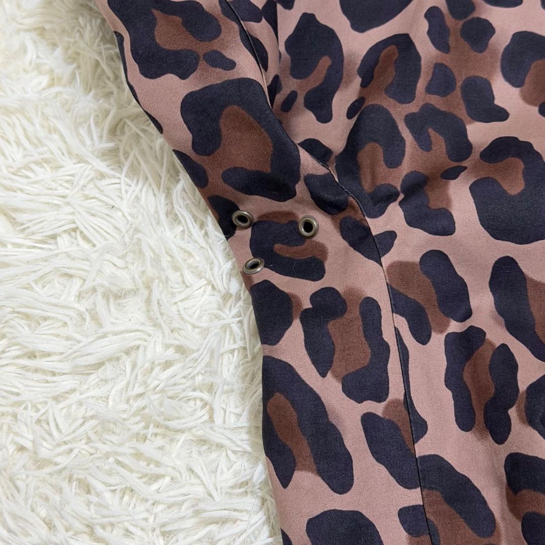 16063✨良品✨マッキントッシュ トレンチコート ロゴボタン レオパード柄