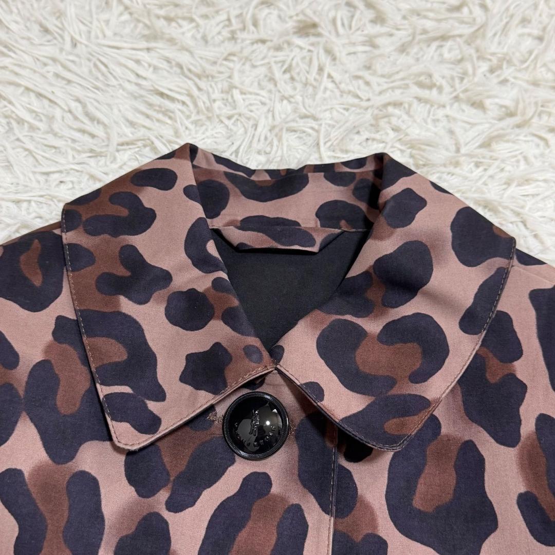 16063✨良品✨マッキントッシュ トレンチコート ロゴボタン レオパード柄