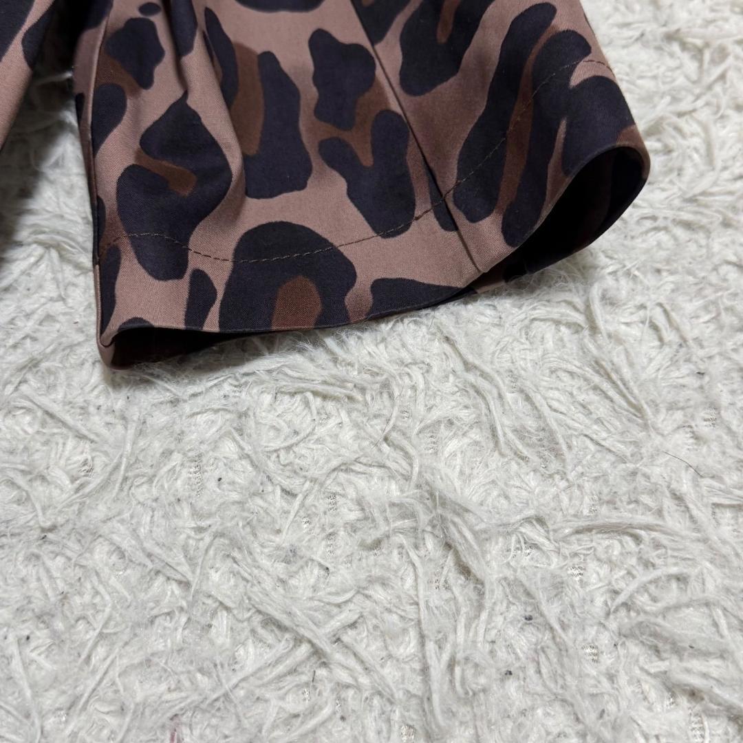 16063✨良品✨マッキントッシュ トレンチコート ロゴボタン レオパード柄