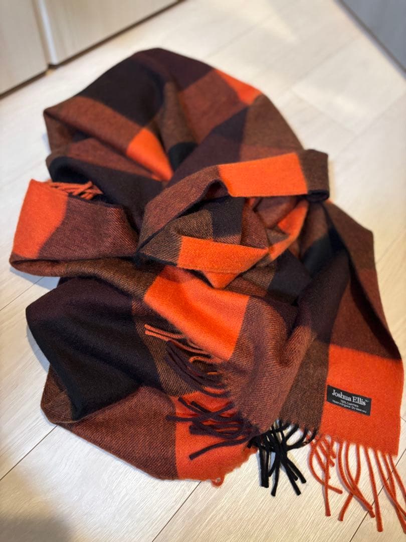 【ユニセックス】JoshuaEllis 大判ストールマフラー　カシミヤ100