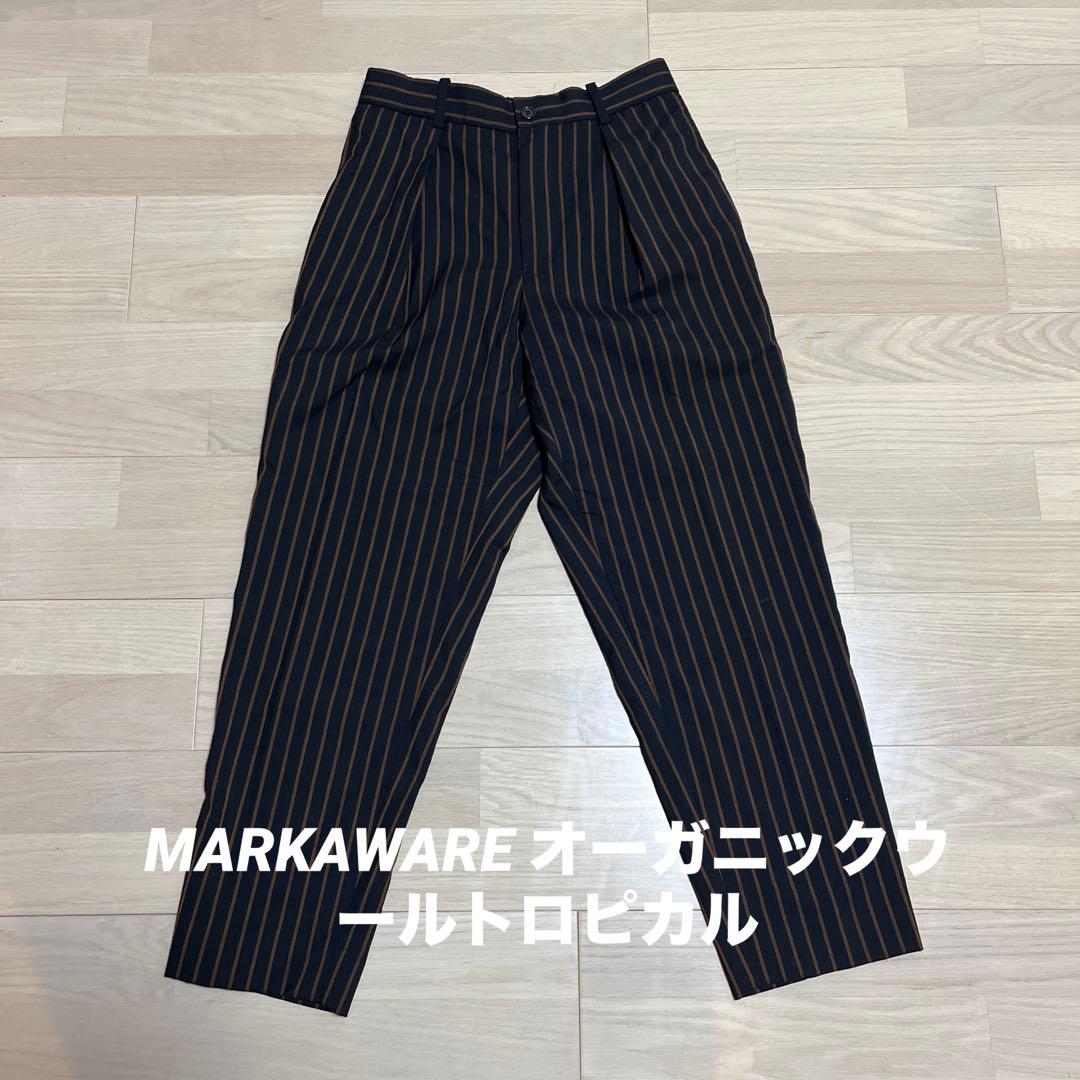 MARKAWARE オーガニックウールトロピカル　ブラウンストライプ
