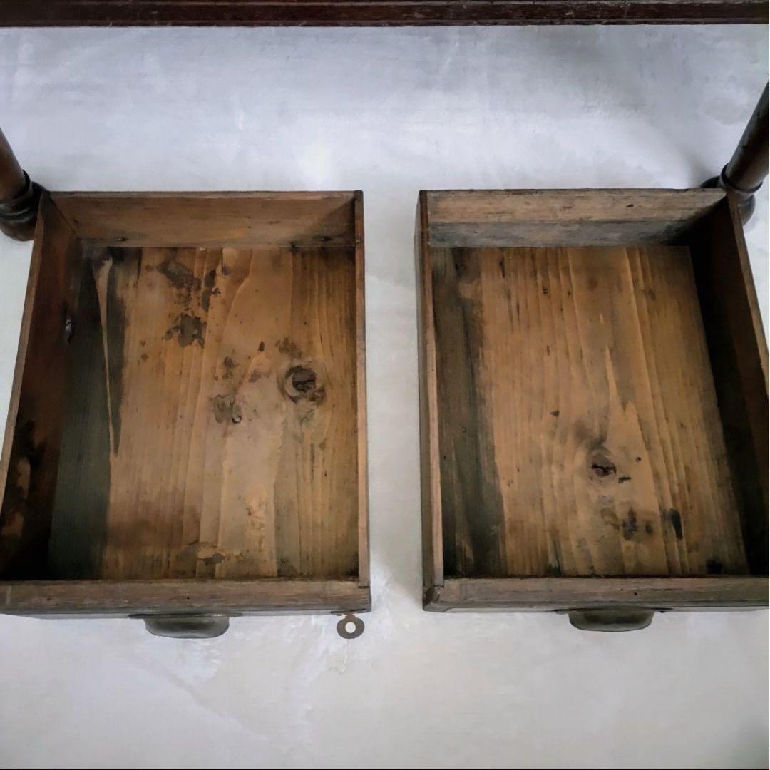 ろくろ脚 アンティーク ちゃぶ台 文机