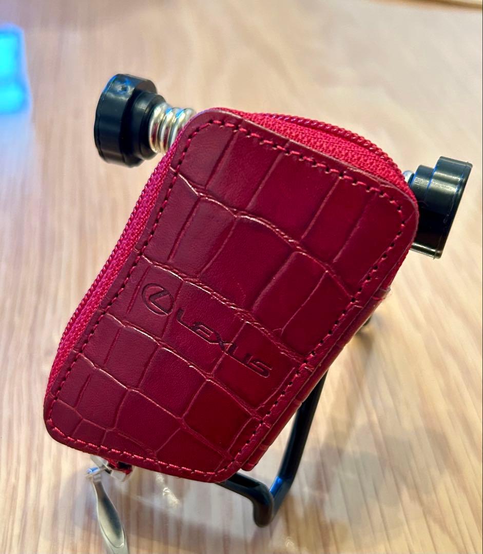 レクサス　純正　レッド クロコダイル型押しキーケース
