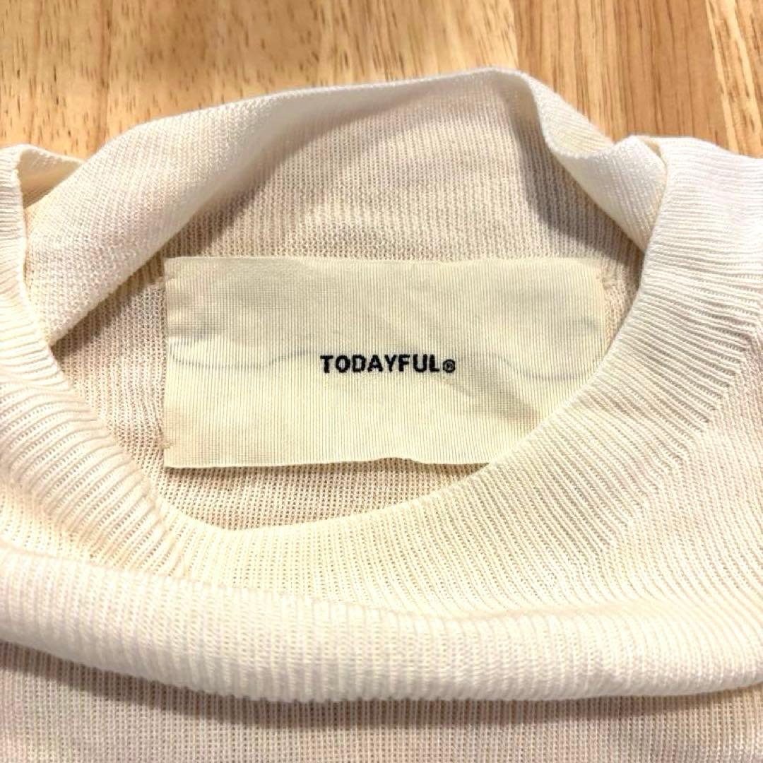 TODAYFUL Compact Smooth Knit アイボリー
