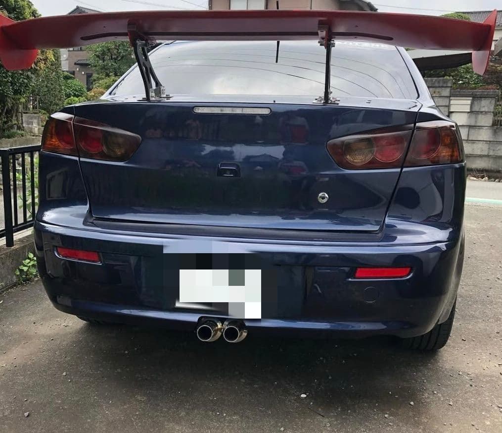 ギャランフォルティス　社外マフラー　CY4A 　エキゾースト　ワンオフ加工品